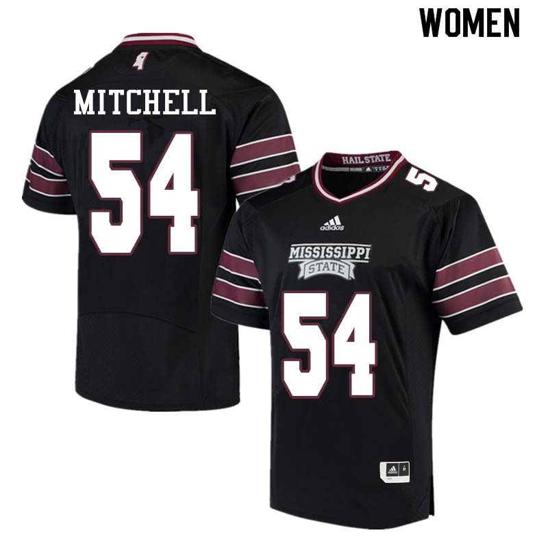 Women #54 Blake Mitchell Mississippi State Bulldogs College Football Jerseys Sale-Black